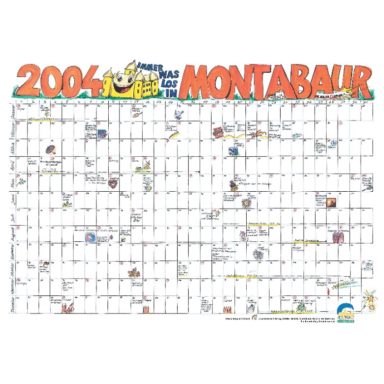1ter Wandkalender „Immer was los in Montabaur“ mit Veranstaltungen von Stadt und Vereinen 2004